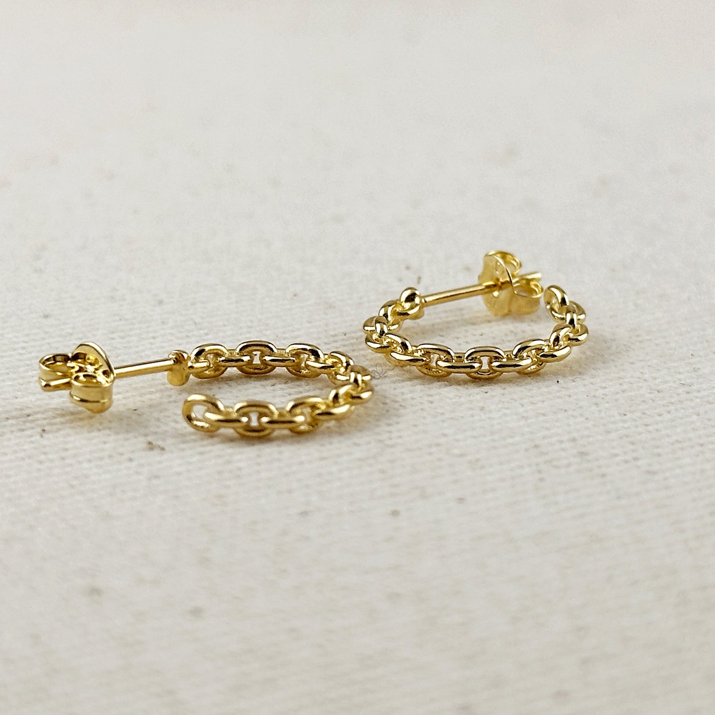 Cali- 18k Gold Filled Chain C-hoops PREORDER