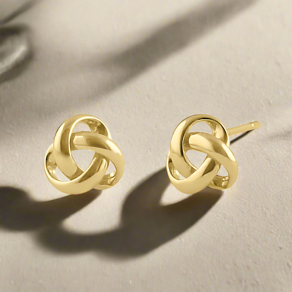 Sera- Solid 14k Gold Love Knot earrings