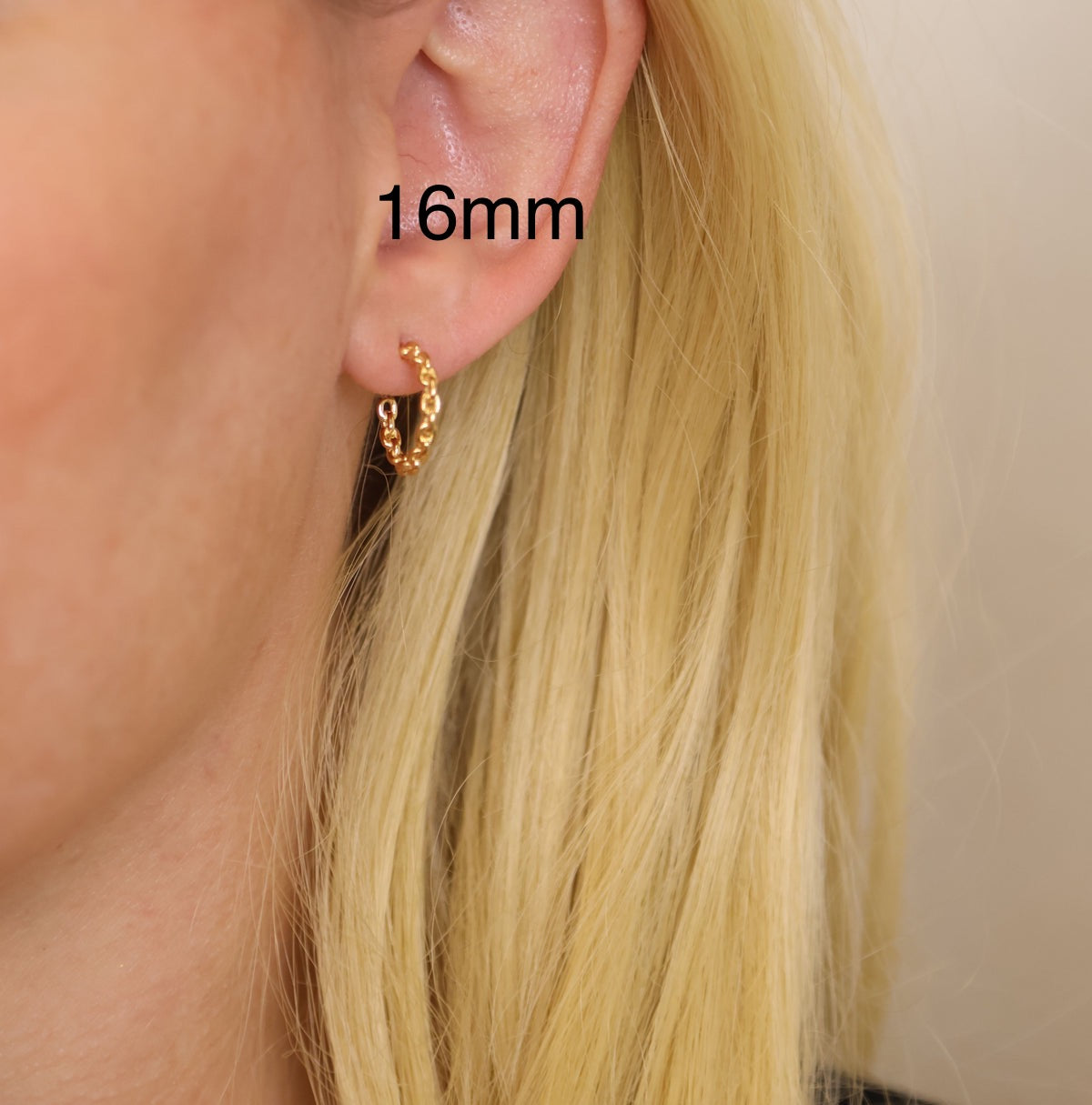 Cali- 18k Gold Filled Chain C-hoops PREORDER