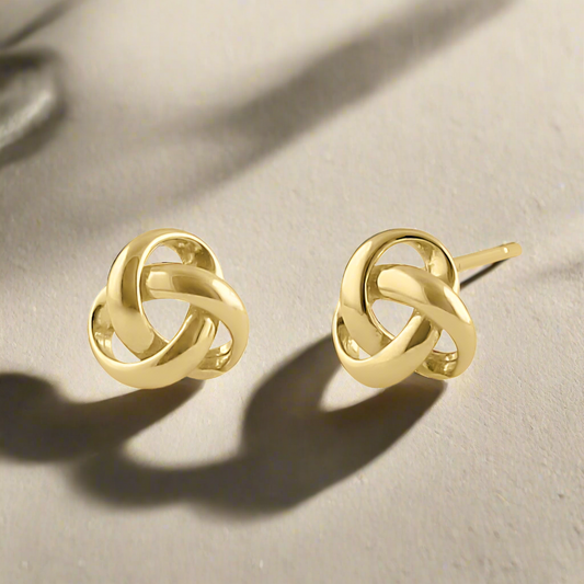 Sera- Solid 14k Gold Love Knot earrings