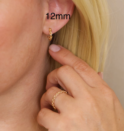 Cali- 18k Gold Filled Chain C-hoops PREORDER